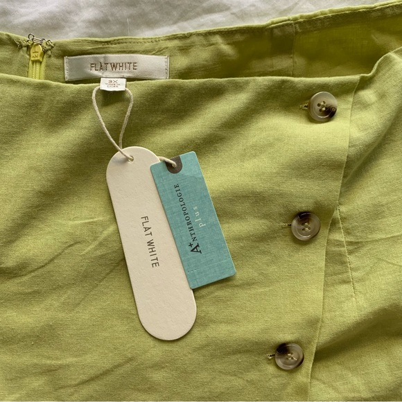 Anthropologie- Button Wrap Mini Skort - Picture 7 of 8